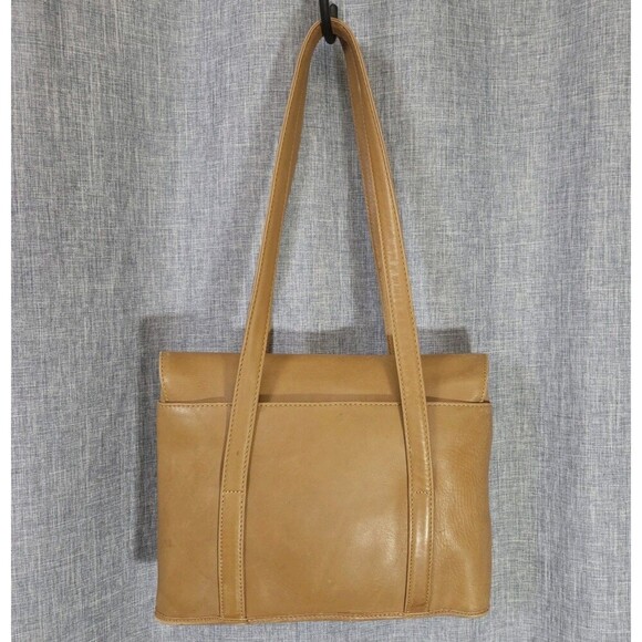 Green Fields Country Cowhide Collection Flap Shoulder Bag Butterscotch/Camel - Picture 2 of 16